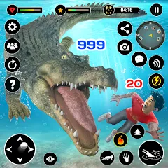 Взлом Animal Crocodile Attack Sim (Энимал Крокодайл Аттак Сим)  [МОД Все открыто] - последняя версия apk на Андроид