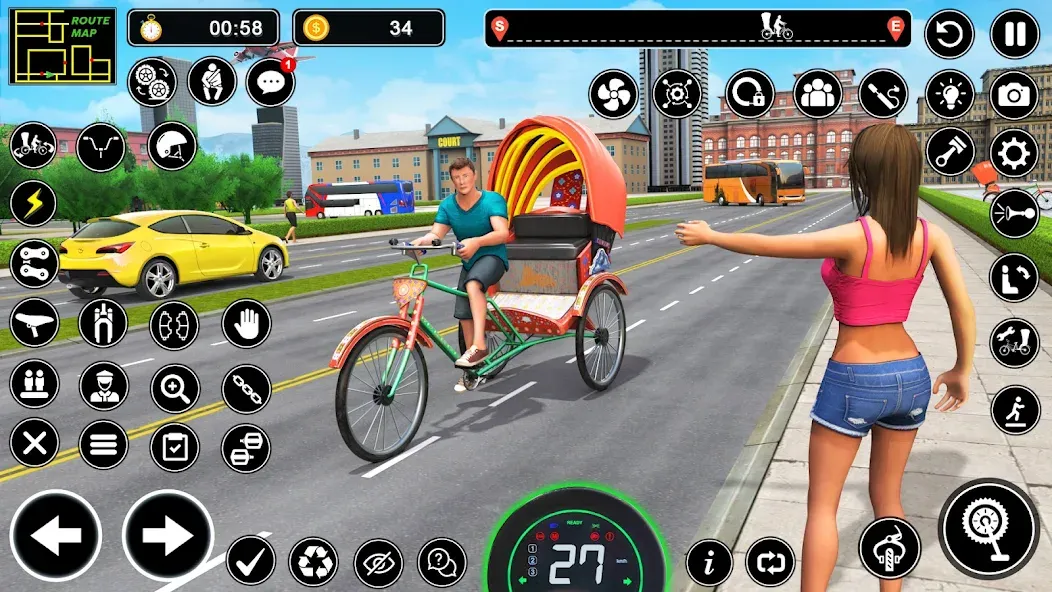 BMX Cycle Games 3D Cycle Race (игры на велосипеде 3D гонка)  [МОД Бесконечные монеты] Screenshot 1