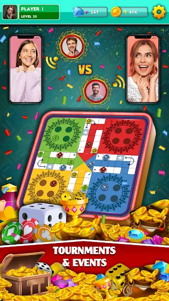 Multiplayer Dice Ludo Games (Мультиплеер Дайс Лудо Игры)  [МОД Unlimited Money] Screenshot 3