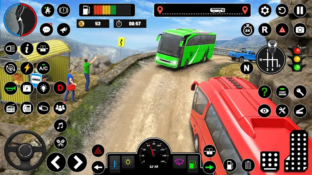 Offroad Bus Simulator Bus Game (Оффроуд Автобус Симулятор Игра)  [МОД Бесконечные монеты] Screenshot 4