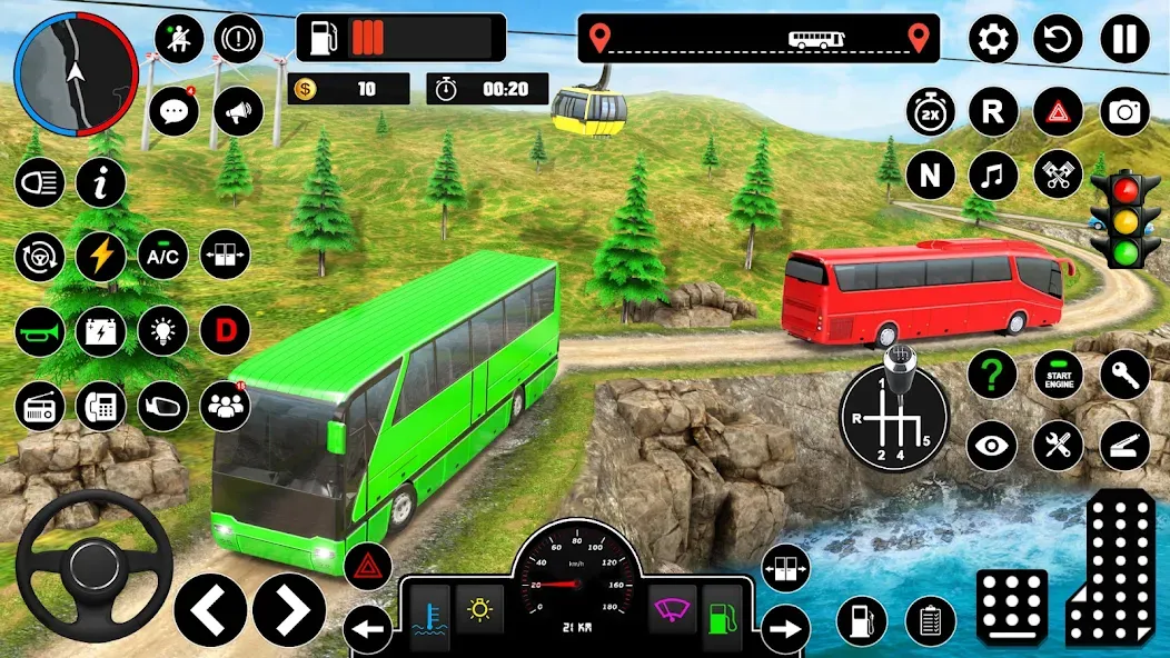 Offroad Bus Simulator Bus Game (Оффроуд Автобус Симулятор Игра)  [МОД Бесконечные монеты] Screenshot 5