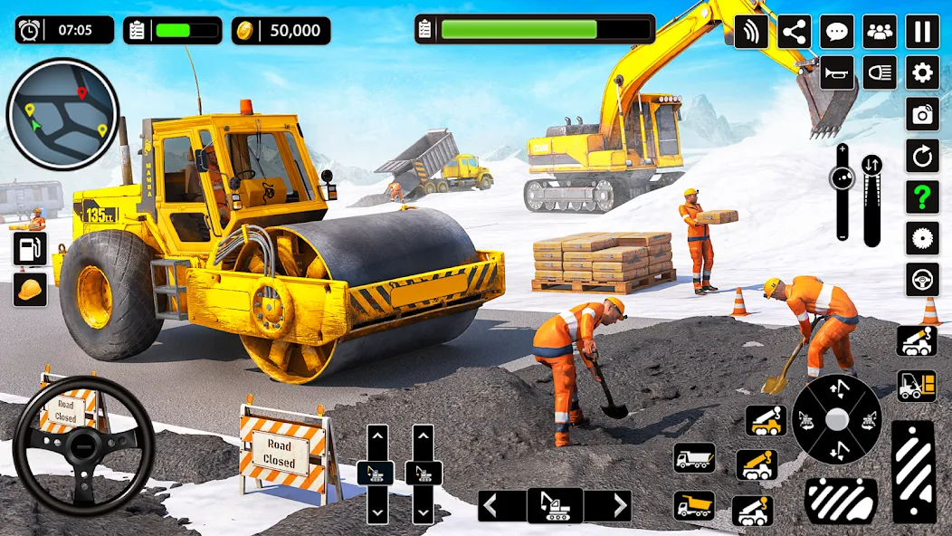 Snow Offroad Construction Game  [МОД Меню] Screenshot 4