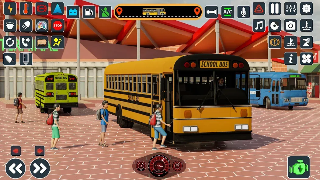 School Bus 3d : City Bus Games (Школьный автобус симулятор игры на автобусе)  [МОД Много денег] Screenshot 2