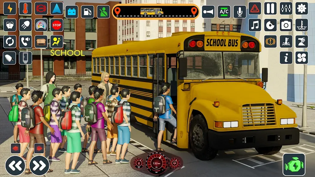 School Bus 3d : City Bus Games (Школьный автобус симулятор игры на автобусе)  [МОД Много денег] Screenshot 3