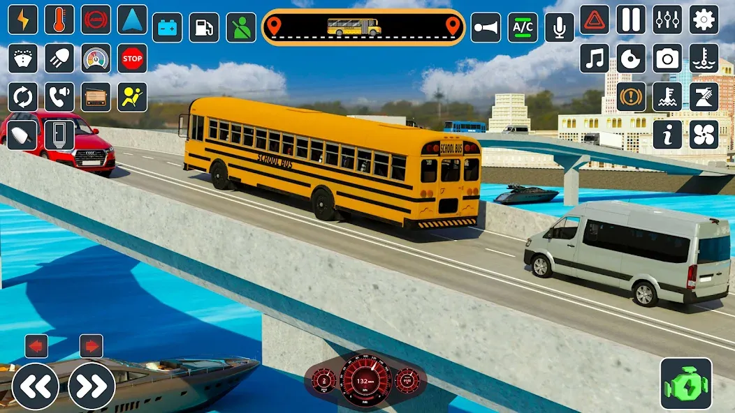 School Bus 3d : City Bus Games (Школьный автобус симулятор игры на автобусе)  [МОД Много денег] Screenshot 4