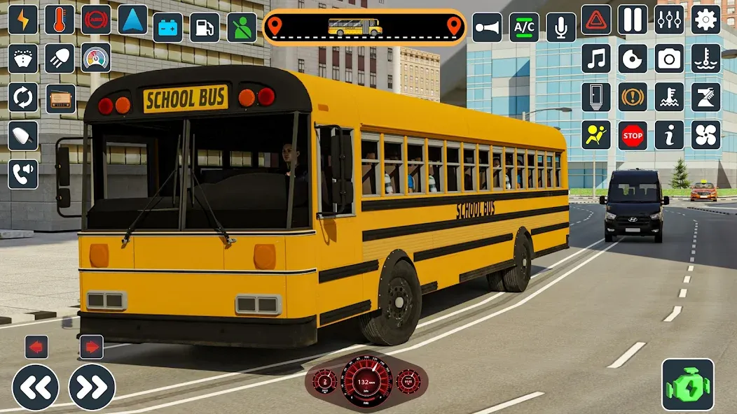 School Bus 3d : City Bus Games (Школьный автобус симулятор игры на автобусе)  [МОД Много денег] Screenshot 5