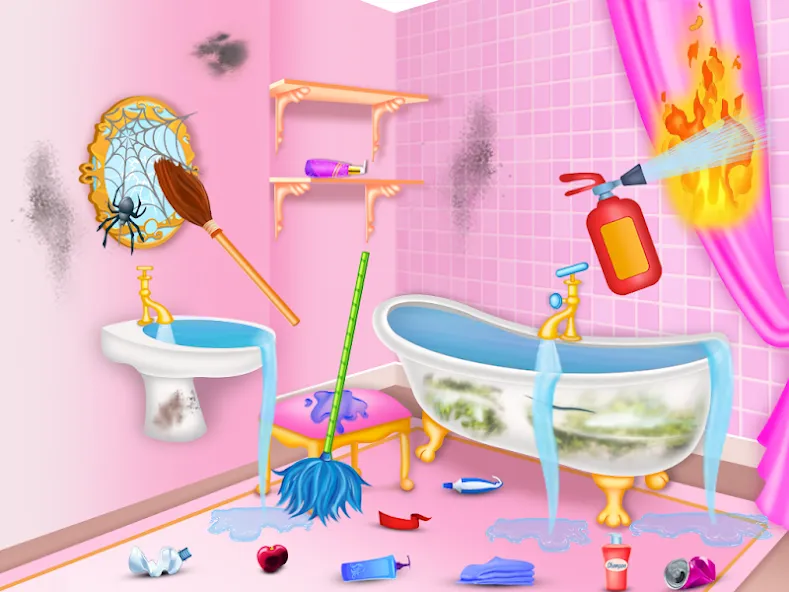 Princess house cleaning advent  [МОД Бесконечные деньги] Screenshot 1