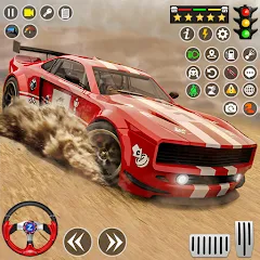 Взломанная Real Rally Drift & Rally Race (Риал Ралли)  [МОД Все открыто] - последняя версия apk на Андроид