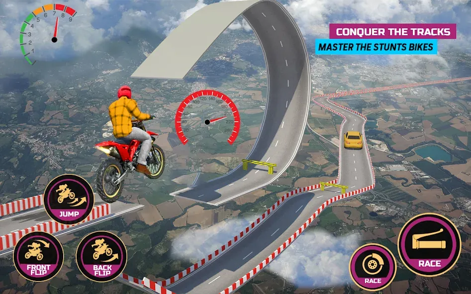 Racing Bike Stunt Games Master (Гонки на мотоциклах Мастер игр в трюки)  [МОД Все открыто] Screenshot 4