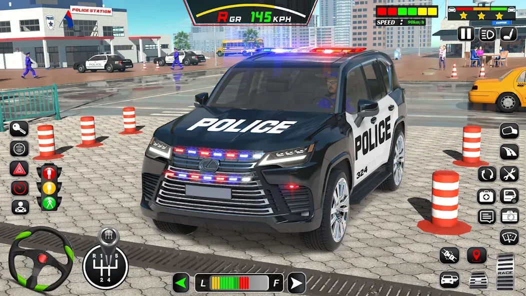 Police Car Driving School Game (Полицейская школа вождения автомобилей)  [МОД Много монет] Screenshot 1