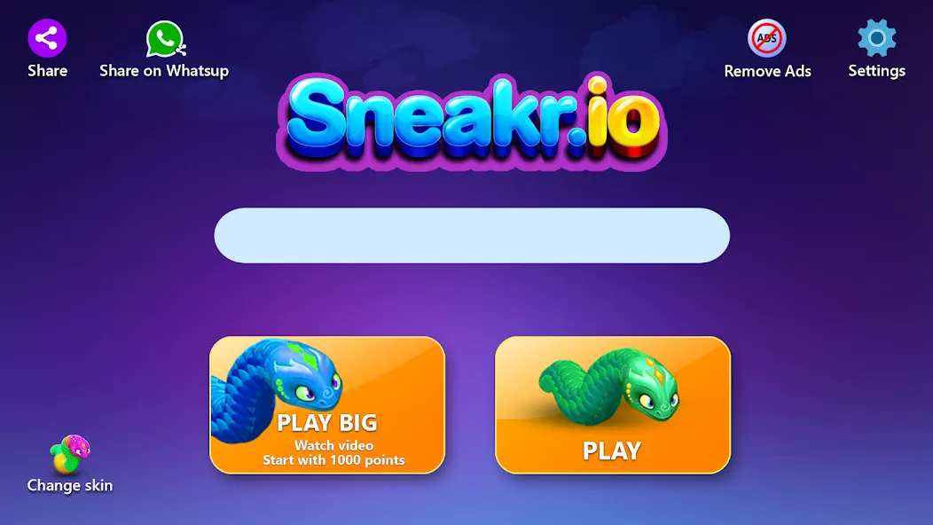 Sneak.io - Snake Game  [МОД Menu] Screenshot 5