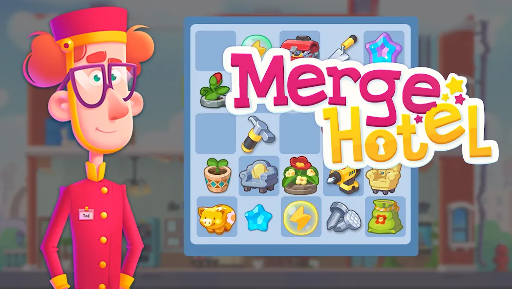 Merge Hotel: Family Story Game (Мердж Отель)  [МОД Много денег] Screenshot 1