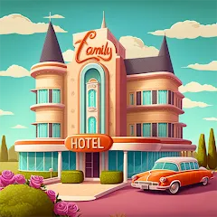 Скачать взломанную Merge Hotel: Family Story Game (Мердж Отель)  [МОД Много денег] - стабильная версия apk на Андроид