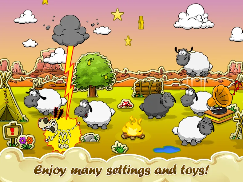 Clouds & Sheep  [МОД Много монет] Screenshot 3