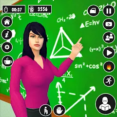 Взлом High School Teacher Life Game  [МОД Unlocked] - стабильная версия apk на Андроид