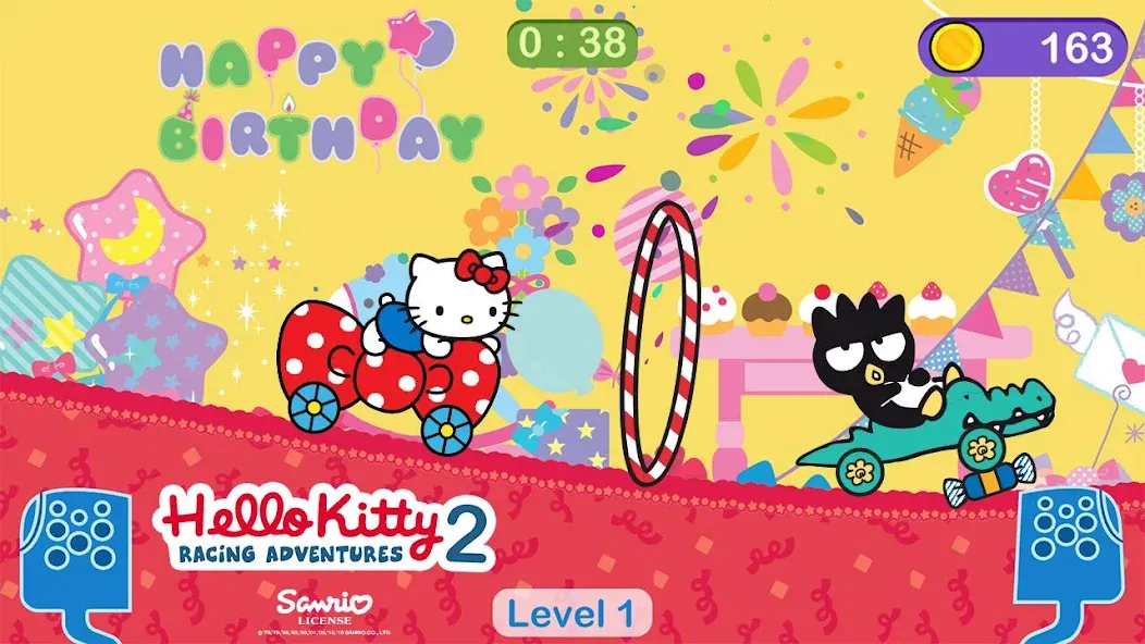 Hello Kitty games - car game  [МОД Бесконечные монеты] Screenshot 1