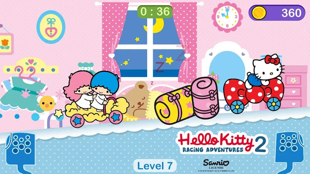 Hello Kitty games - car game  [МОД Бесконечные монеты] Screenshot 4