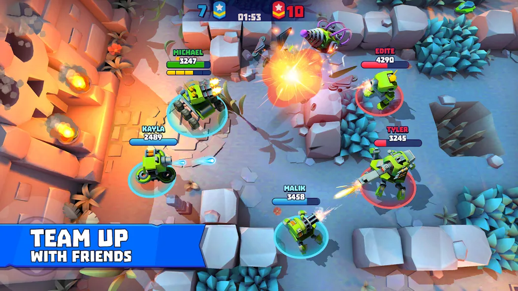 Tanks a Lot - 3v3 Battle Arena  [МОД Unlocked] Screenshot 3