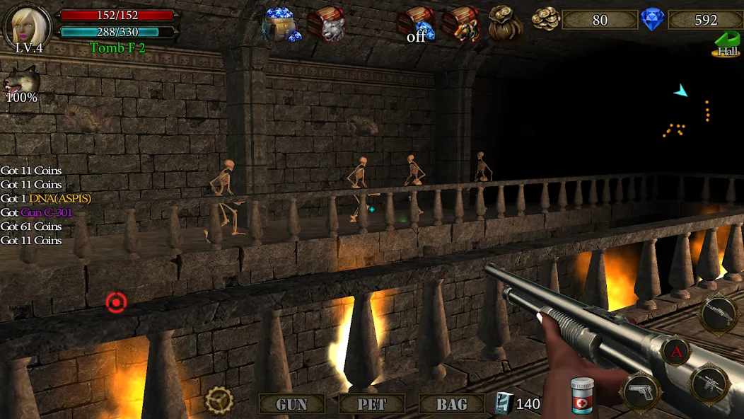 Dungeon Shooter : Dark Temple (Данжен Шутер)  [МОД Бесконечные монеты] Screenshot 3