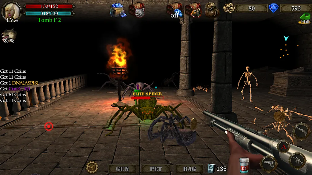 Dungeon Shooter : Dark Temple (Данжен Шутер)  [МОД Бесконечные монеты] Screenshot 5