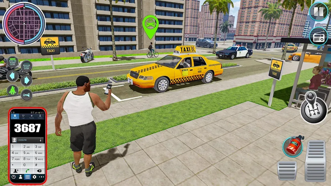 City Taxi Driving: Taxi Games  [МОД Unlocked] Screenshot 1