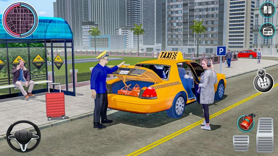 City Taxi Driving: Taxi Games  [МОД Unlocked] Screenshot 3