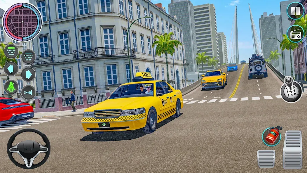 City Taxi Driving: Taxi Games  [МОД Unlocked] Screenshot 4