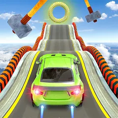 Взлом Mega Ramp Car Stunts Race Game  [МОД Много денег] - стабильная версия apk на Андроид