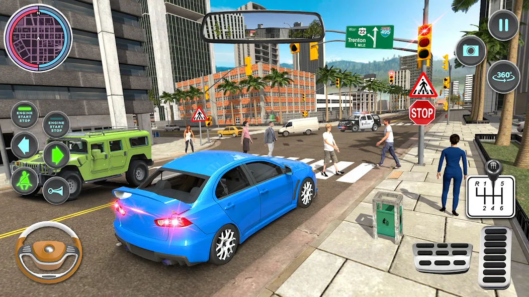 Modern Car Driving School Game  [МОД Бесконечные монеты] Screenshot 3