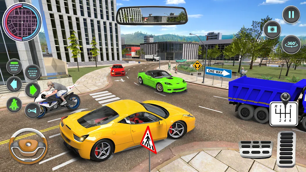 Modern Car Driving School Game  [МОД Бесконечные монеты] Screenshot 4