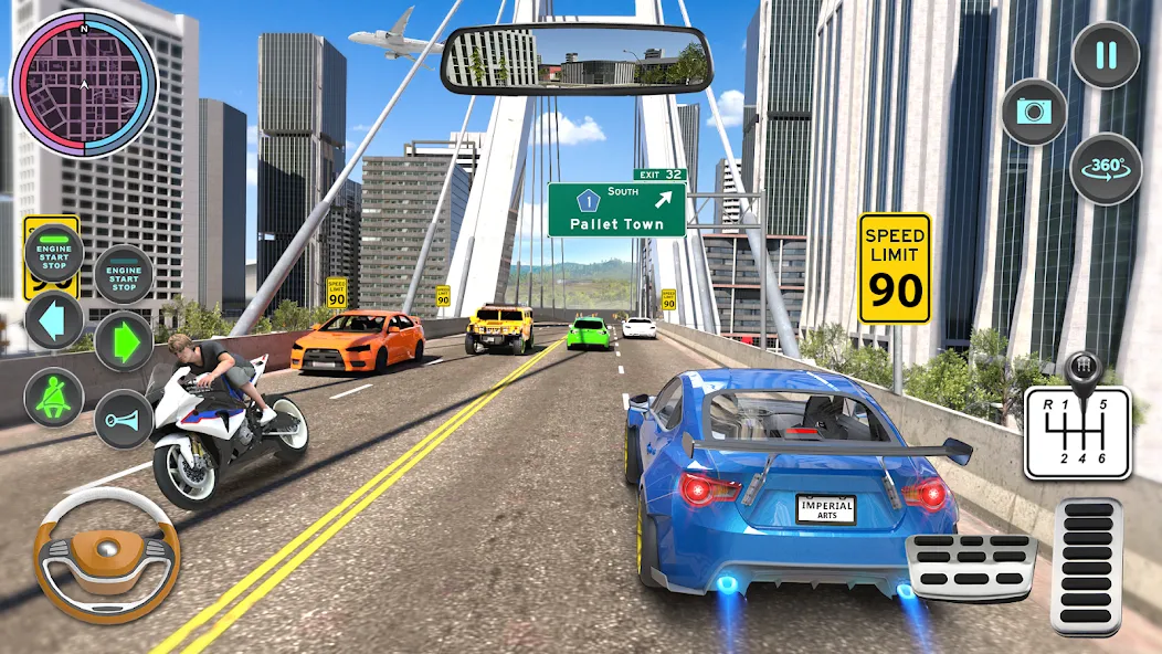 Modern Car Driving School Game  [МОД Бесконечные монеты] Screenshot 5