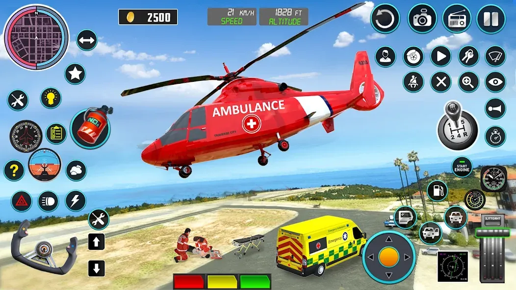 Heli Ambulance Simulator Game  [МОД Все открыто] Screenshot 2