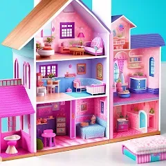 Взломанная Doll House Design Doll Games (Дизайн кукольного домика игры с куклами)  [МОД Бесконечные монеты] - последняя версия apk на Андроид