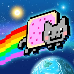 Взломанная Nyan Cat: Lost In Space (Нян Кэт)  [МОД Меню] - стабильная версия apk на Андроид