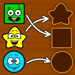 Взломанная Shapes & Colors Games for Kids  [МОД Все открыто] - стабильная версия apk на Андроид