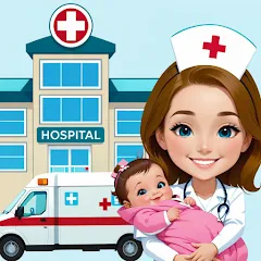 Скачать взломанную My Hospital Town Doctor Games  [МОД Все открыто] - стабильная версия apk на Андроид