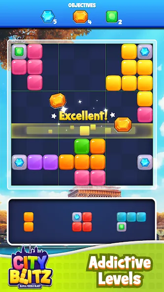 City Blitz-Block Puzzle Blast (Блок Головоломка Кинг)  [МОД Mega Pack] Screenshot 1