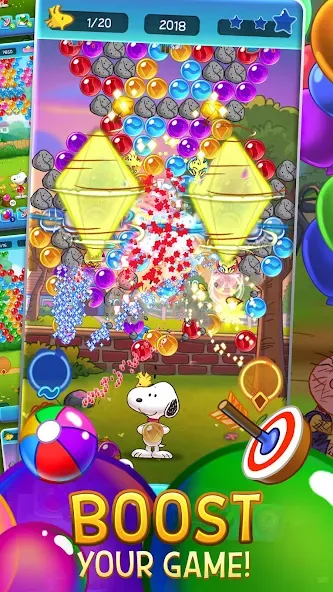 Bubble Shooter - Snoopy POP! (Бабл шутер)  [МОД Unlimited Money] Screenshot 4