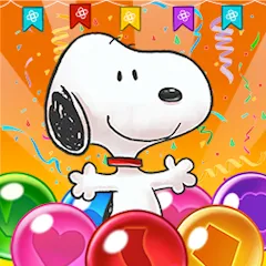 Взломанная Bubble Shooter - Snoopy POP! (Бабл шутер)  [МОД Unlimited Money] - стабильная версия apk на Андроид