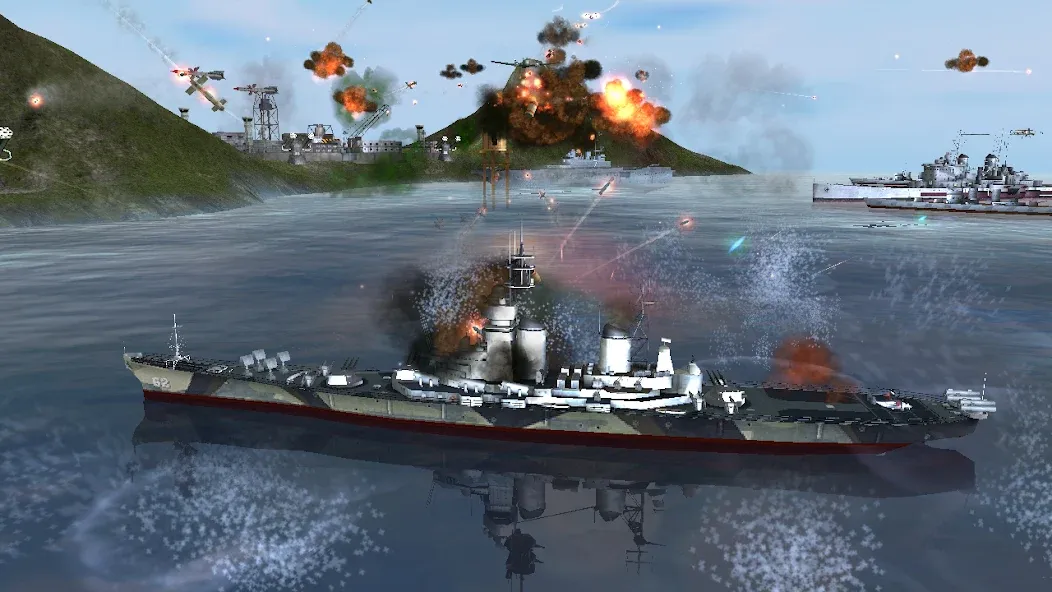 WARSHIP BATTLE:3D World War II  [МОД Menu] Screenshot 3