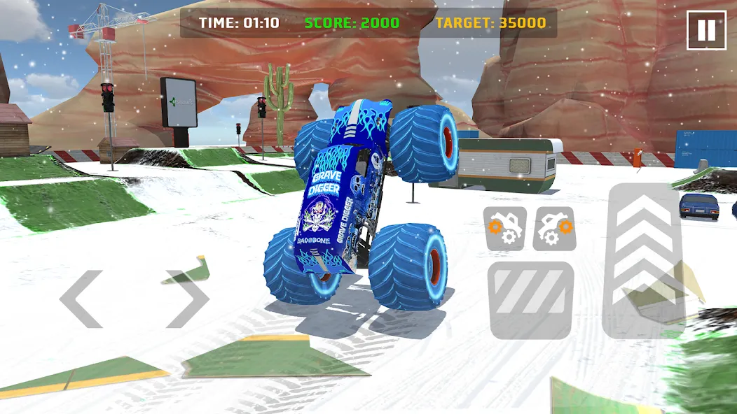 Car Games: Monster Truck Stunt (Монстртрак стант)  [МОД Unlimited Money] Screenshot 1