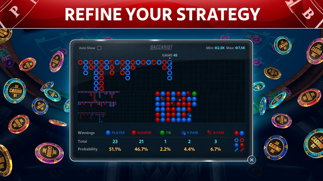 Baccarat Online: Baccarist  [МОД Много монет] Screenshot 2