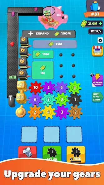 Gear Clicker (Гир Кликер)  [МОД Unlimited Money] Screenshot 1