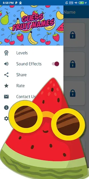 Guess the fruit name game  [МОД Бесконечные монеты] Screenshot 5