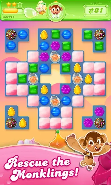 Candy Crush Jelly Saga (Кенди Краш Джелли Сага)  [МОД Меню] Screenshot 3