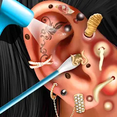 Скачать взломанную Ear Salon ASMR Ear Wax& Tattoo (АСМР)  [МОД Unlimited Money] - полная версия apk на Андроид