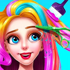 Скачать взломанную Girls Hair Salon  [МОД Бесконечные монеты] - последняя версия apk на Андроид