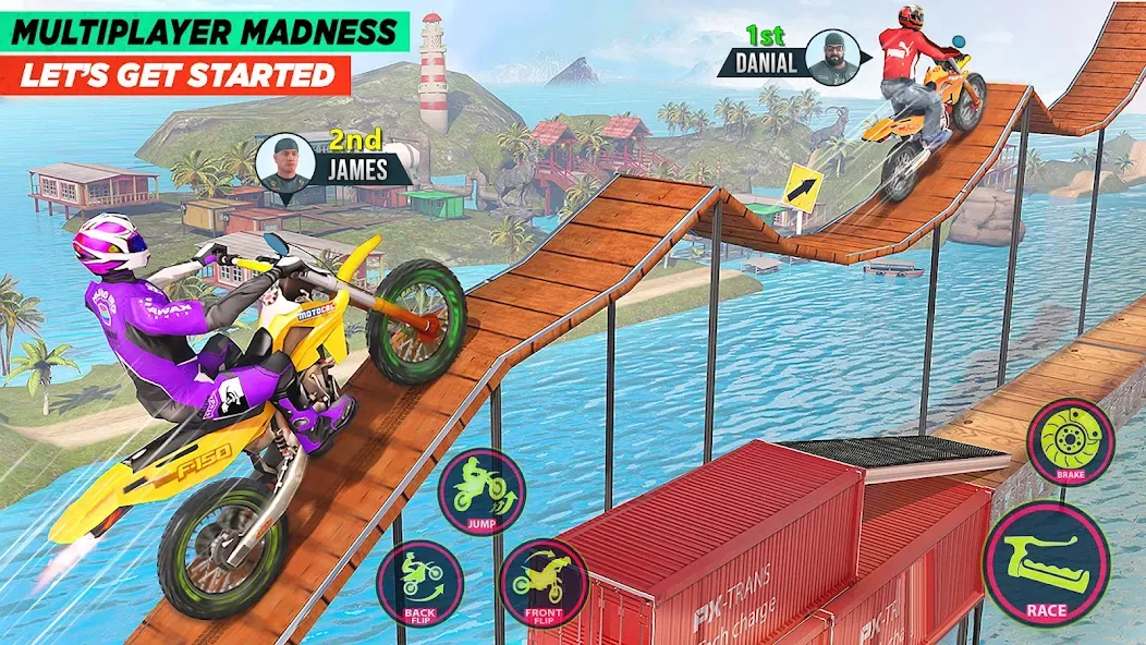 Bike Stunt Game: Tricks Master  [МОД Много монет] Screenshot 1