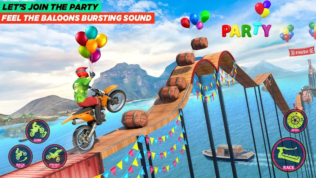 Bike Stunt Game: Tricks Master  [МОД Много монет] Screenshot 3