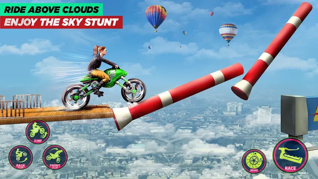 Bike Stunt Game: Tricks Master  [МОД Много монет] Screenshot 5